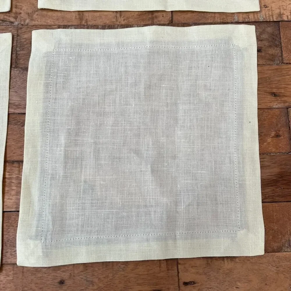 Linen Square Napkins Set of 4 9